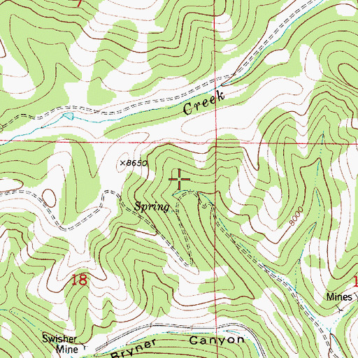 Topographic Map of Consumers, UT