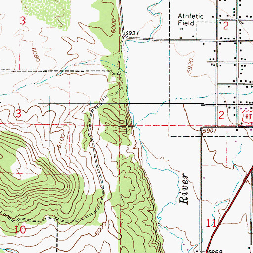 Topographic Map of Cottonwood Creek, UT