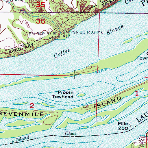 Topographic Map of Collier Landing (historical), AL