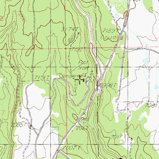 Topographic Map of Devils Canyon Campground, UT