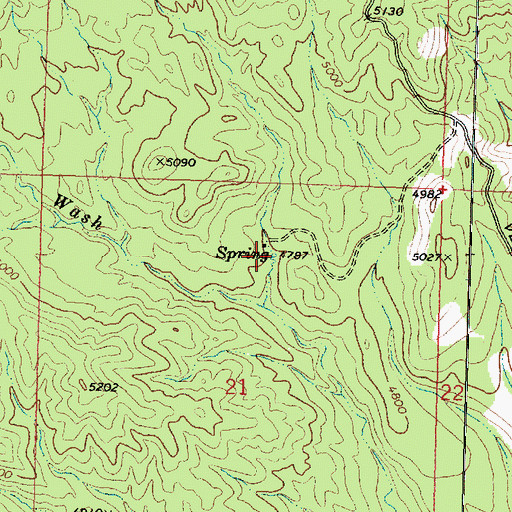 Topographic Map of Doc Watson Spring, UT