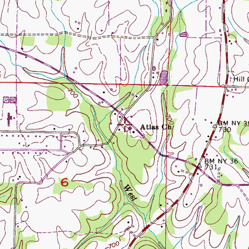 Topographic Map of Comas School (historical), AL