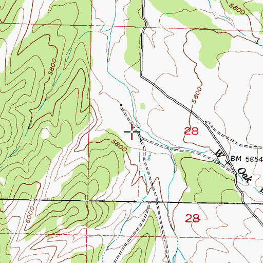 Topographic Map of Dry Canyon, UT
