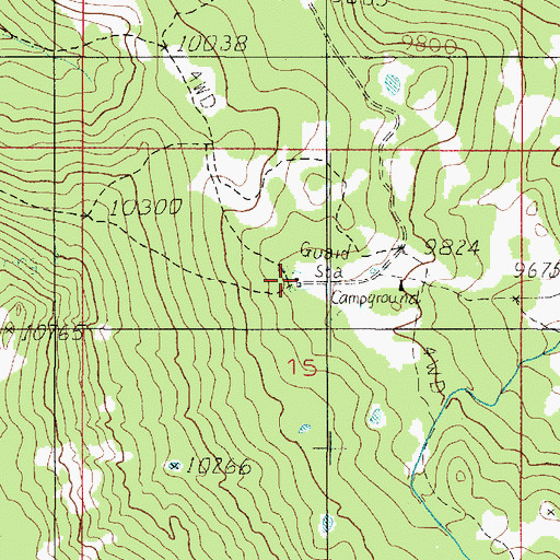 Topographic Map of Elkhorn Guard Station, UT