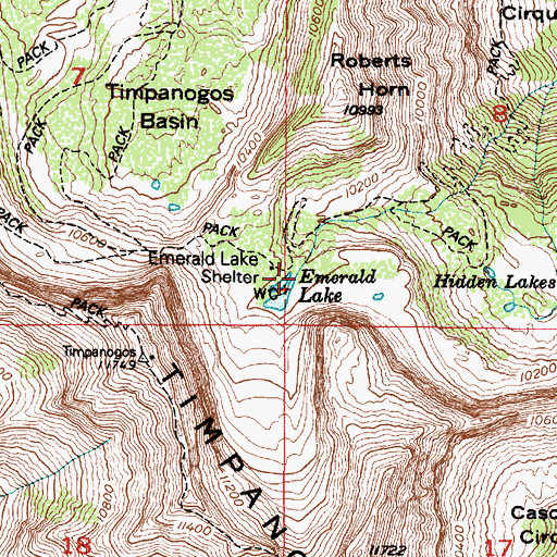 Topographic Map of Emerald Lake Shelter, UT