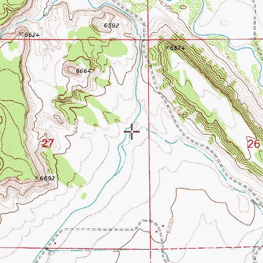 Topographic Map of Emery Canal, UT