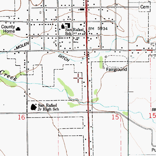 Topographic Map of Ferron District Ranger Station, UT