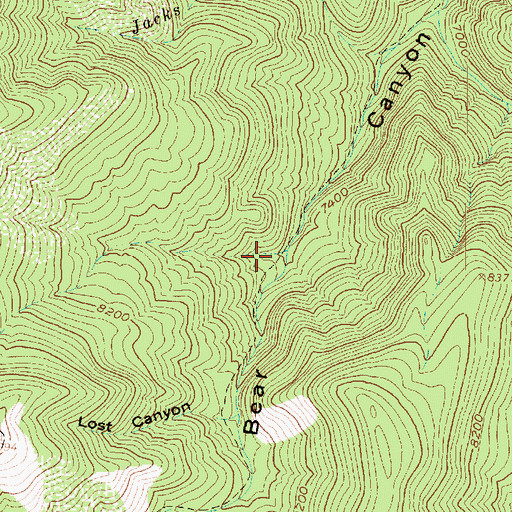Topographic Map of Flat Canyon, UT