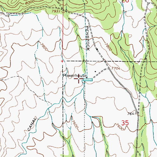 Topographic Map of Garkane Hydroelectric Plant, UT