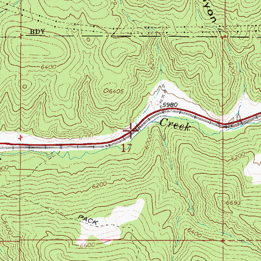 Topographic Map of Garner Hollow, UT