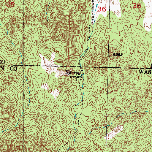 Topographic Map of Gordon Spring, UT