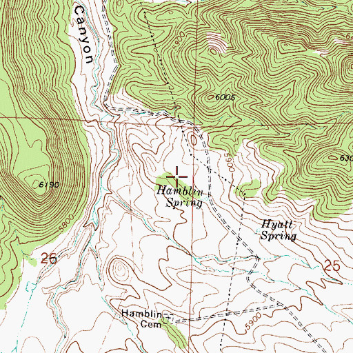 Topographic Map of Hamblin Historical Site, UT