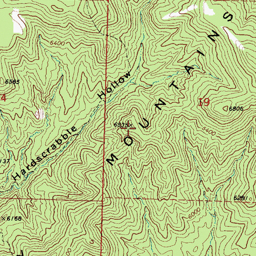 Topographic Map of Hardscramble Spring, UT