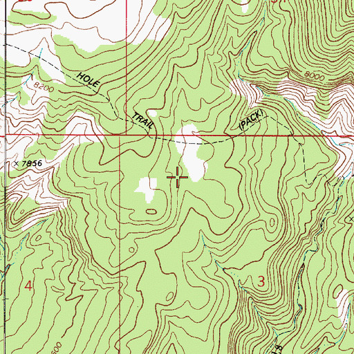 Topographic Map of The Hole, UT