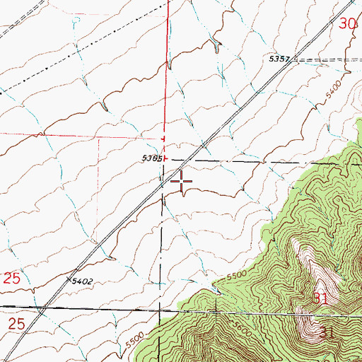 Topographic Map of Jefferson Hunt Monument, UT