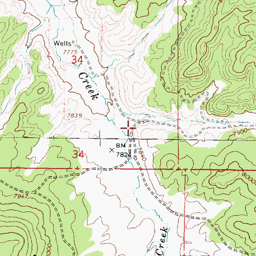 Topographic Map of Johnson Mill, UT