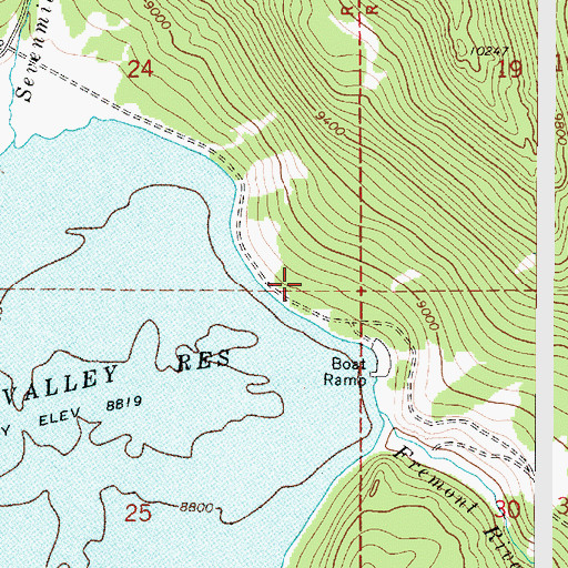 Topographic Map of Johnson Reservoir Campground, UT