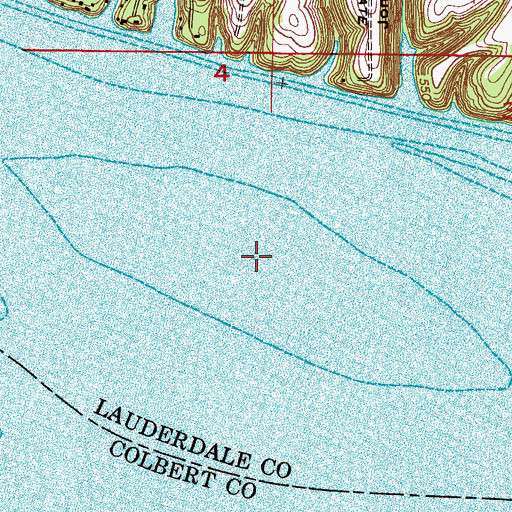 Topographic Map of Cox Island (historical), AL