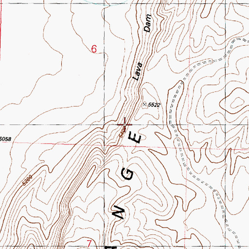 Topographic Map of Lava Dam, UT