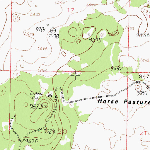 Topographic Map of Lava Desert, UT
