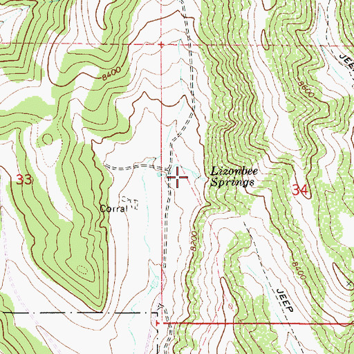 Topographic Map of Lizonbee Administrative Site, UT