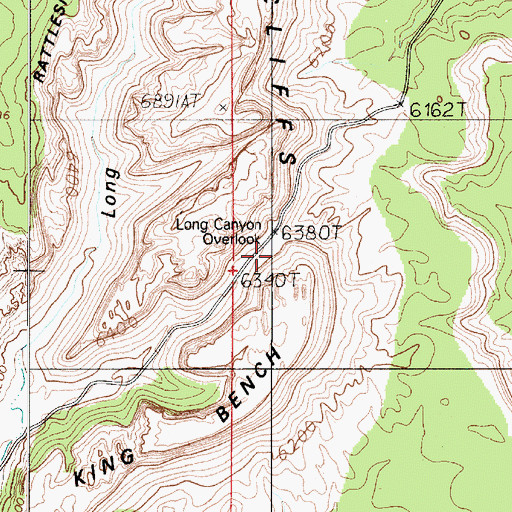 Topographic Map of Long Canyon Overlook, UT