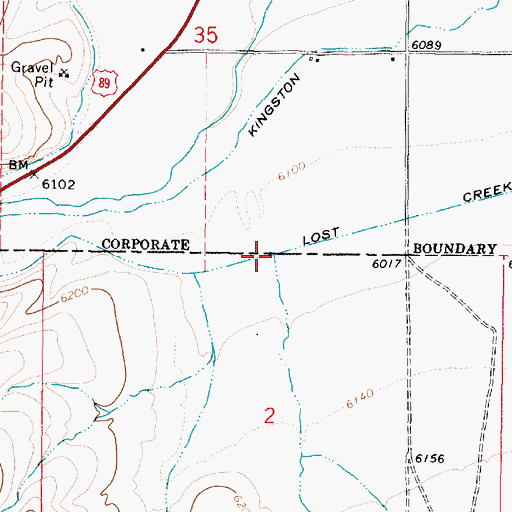 Topographic Map of Lost Creek, UT