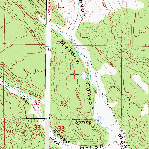 Topographic Map of Lower Crawford Creek, UT