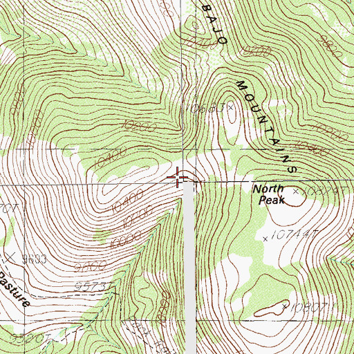 Topographic Map of Manti-La Sal National Forest - La Sal Division, UT