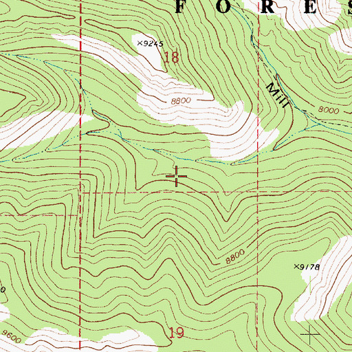 Topographic Map of Manti-La Sal National Forest - Manti Division, UT