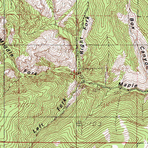 Topographic Map of Maple Canyon Campground, UT