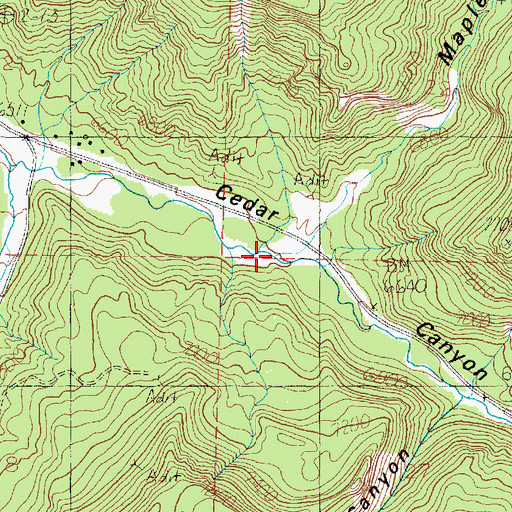 Topographic Map of Maple Canyon Creek, UT