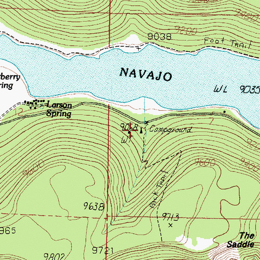 Topographic Map of Navajo Lake Campground, UT