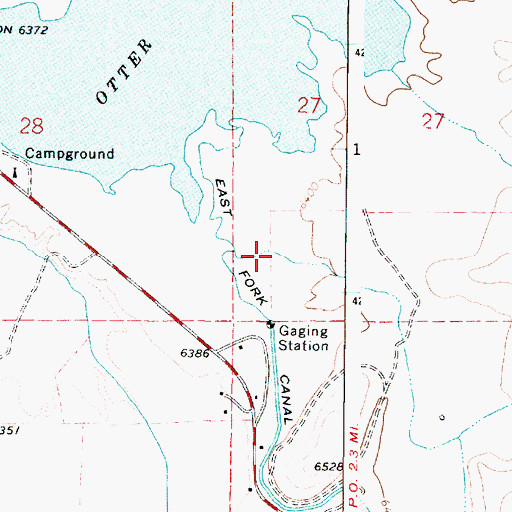 Topographic Map of Otter Creek Campground, UT