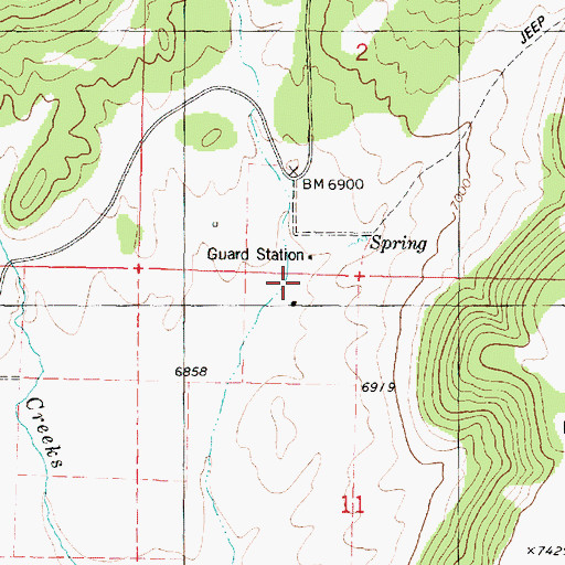 Topographic Map of Pahvant Guard Station, UT