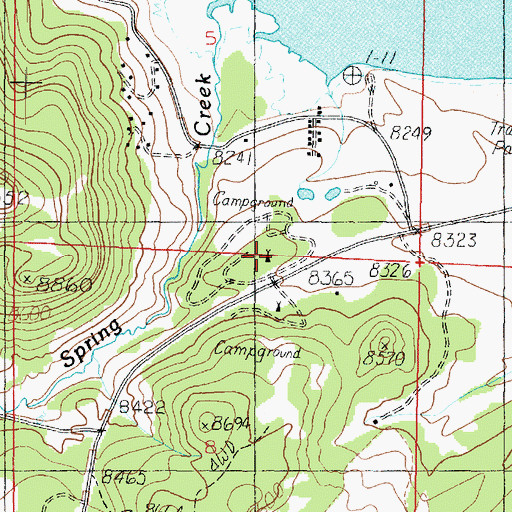 Topographic Map of Panguitch Lake North Campground, UT