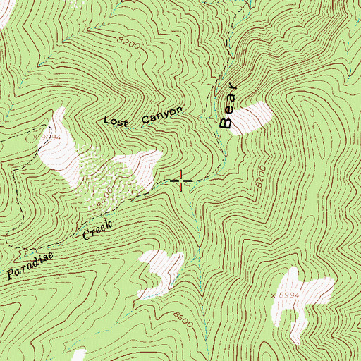 Topographic Map of Paradise Canyon, UT
