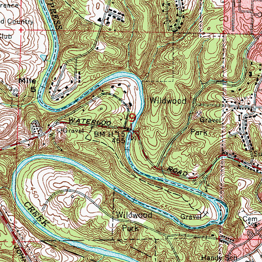 Topographic Map of Cypress Creek Bridge, AL