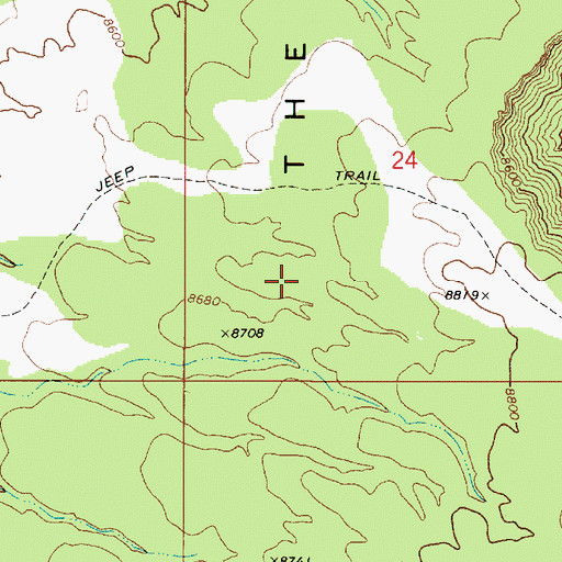 Topographic Map of The Pines, UT