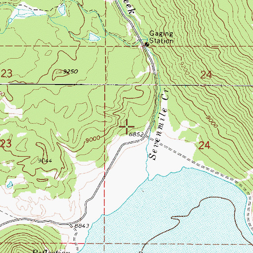 Topographic Map of Piute Campground, UT