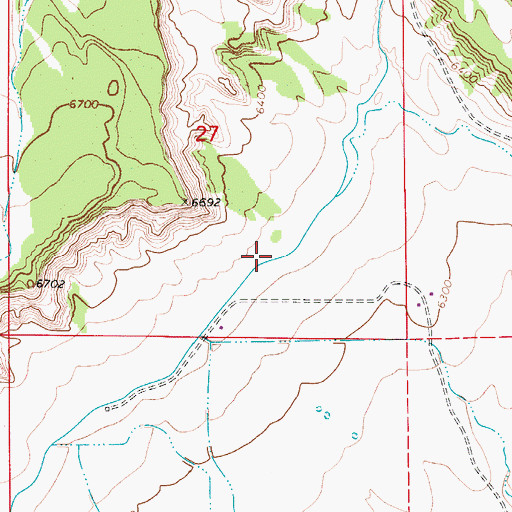 Topographic Map of Rochester Canal, UT