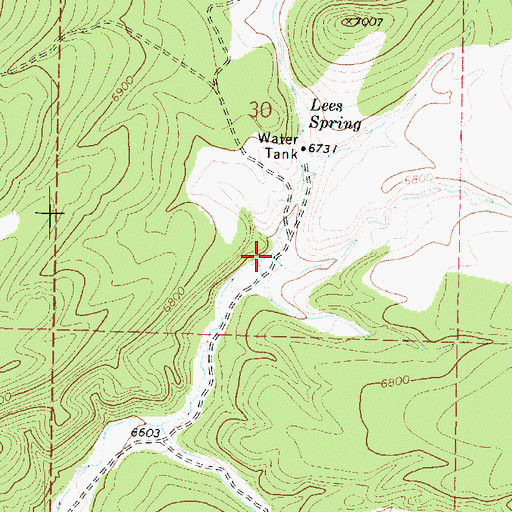 Topographic Map of Rocky Creek, UT