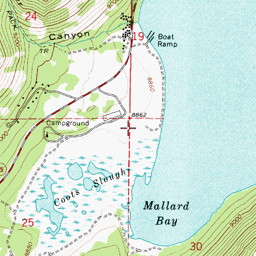 Topographic Map of Smith Overflow, UT