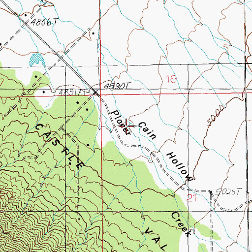 Topographic Map of Spring Creek, UT