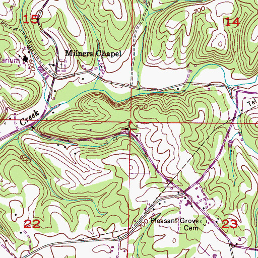 Topographic Map of Crystal Springs Plantation (historical), AL