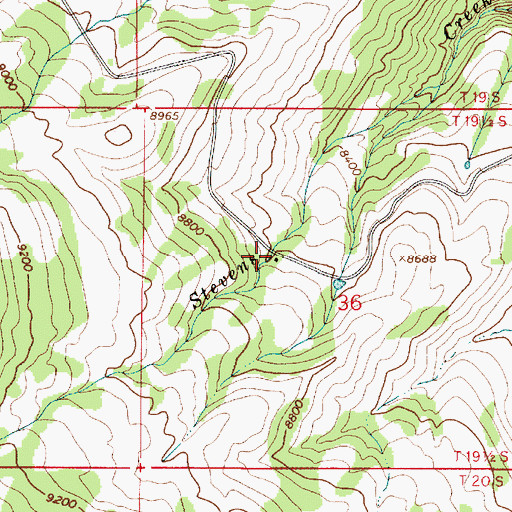 Topographic Map of Steves Creek Administrative Site, UT