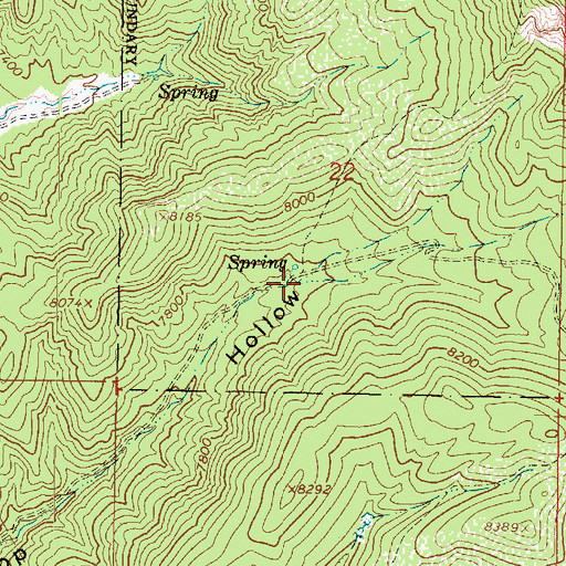 Topographic Map of Swapp Hollow Trough, UT