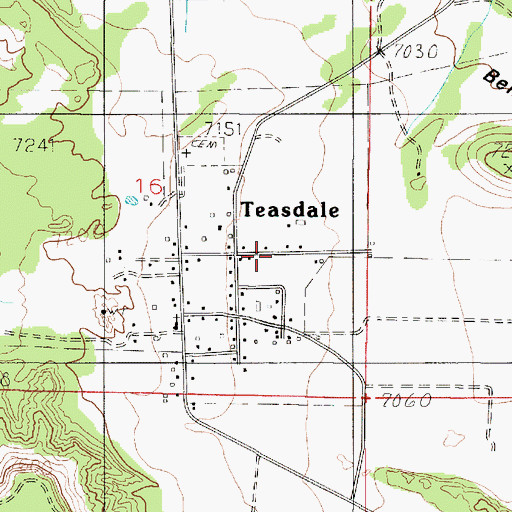 Topographic Map of Teasdale District Ranger Station, UT