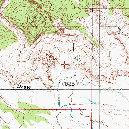 Topographic Map of Torrey Airport (historical), UT