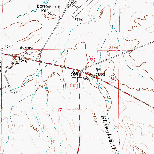 Topographic Map of The Triangle, UT
